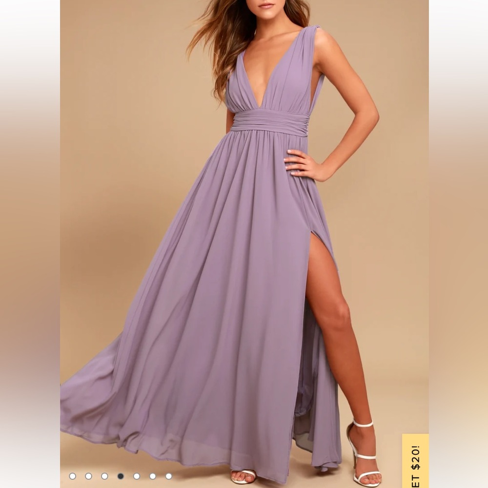 Lulu’s Heavenly Hues Dusty Purple Maxi Dress